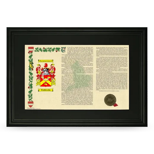 Waddersolm Deluxe Armorial Landscape Framed- Black