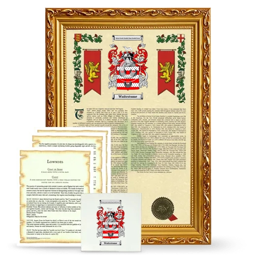 Waitrstume Framed Armorial, Symbolism and Large Tile - Gold