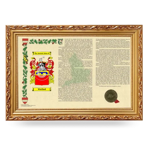 Watford Armorial Landscape Framed - Gold