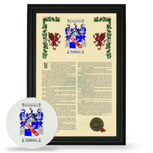 Wadtkinson Framed Armorial History and Mouse Pad - Black