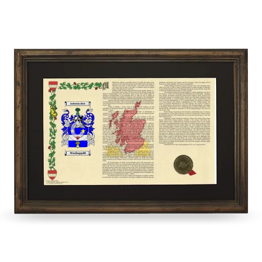 Washuppdil Deluxe Armorial Landscape Framed - Brown