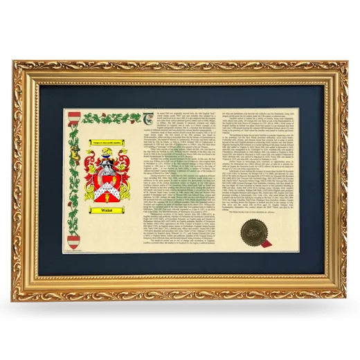 Waint Deluxe Armorial Landscape Framed - Gold