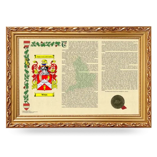 Weyn Armorial Landscape Framed - Gold