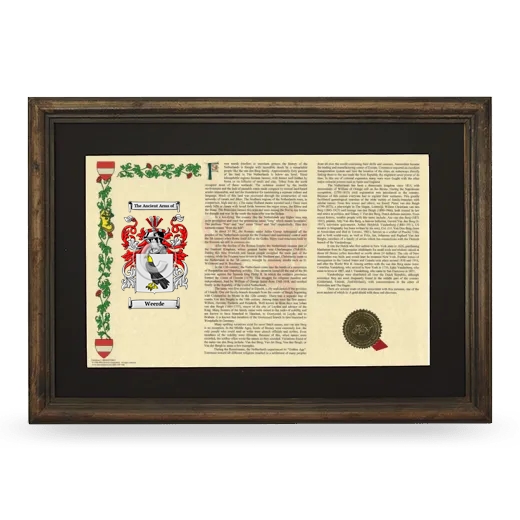 Weerde Deluxe Armorial Landscape Framed - Brown