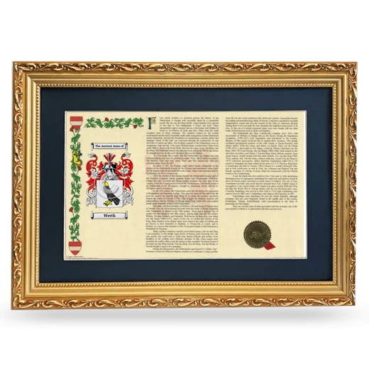 Werth Deluxe Armorial Landscape Framed - Gold