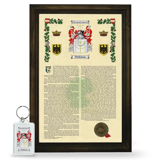 Wiedemann Framed Armorial History and Keychain - Brown