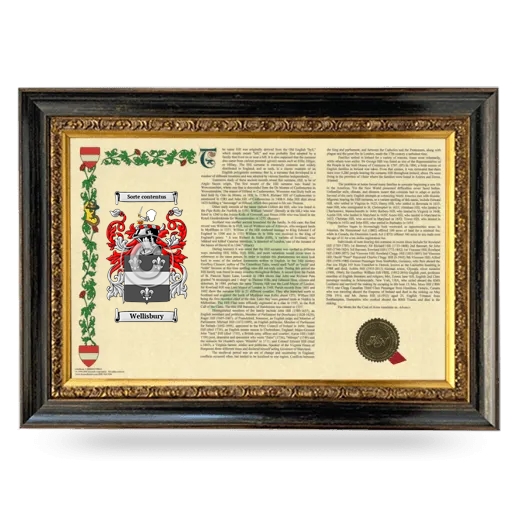 Wellisbury Armorial Landscape Framed - Heirloom