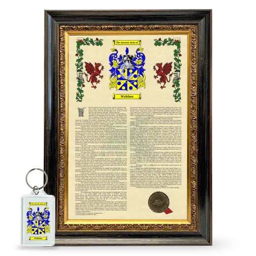 Walshan Framed Armorial History and Keychain - Heirloom