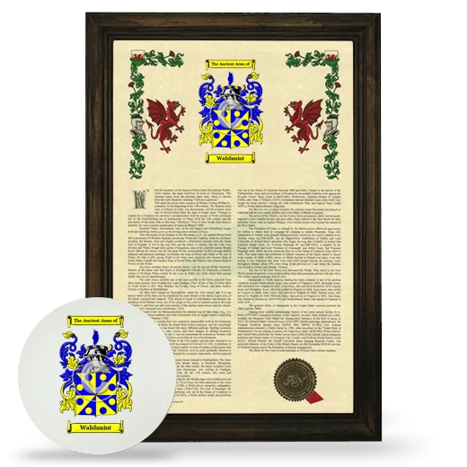 Walshmint Framed Armorial History and Mouse Pad - Brown