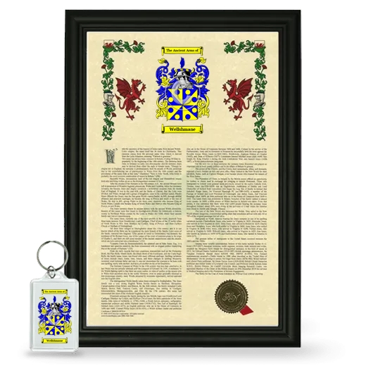 Wellshmane Framed Armorial History and Keychain - Black