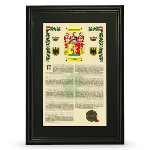 Vendel Deluxe Armorial Framed - Black