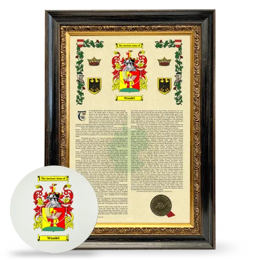 Wandel Framed Armorial History and Mouse Pad - Heirloom