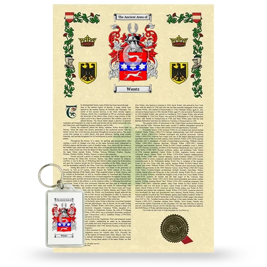 Wantz Armorial History and Keychain Package