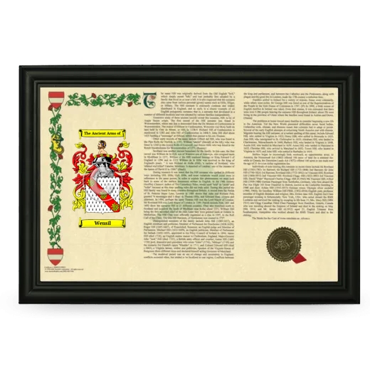 Wensil Armorial Landscape Framed - Black