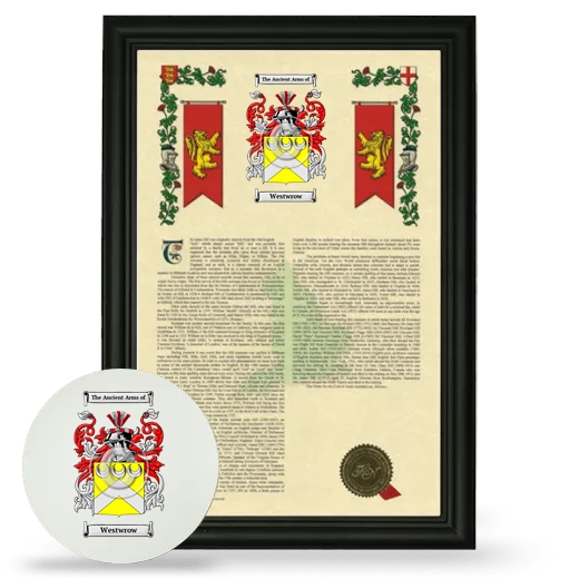 Westwrow Framed Armorial History and Mouse Pad - Black