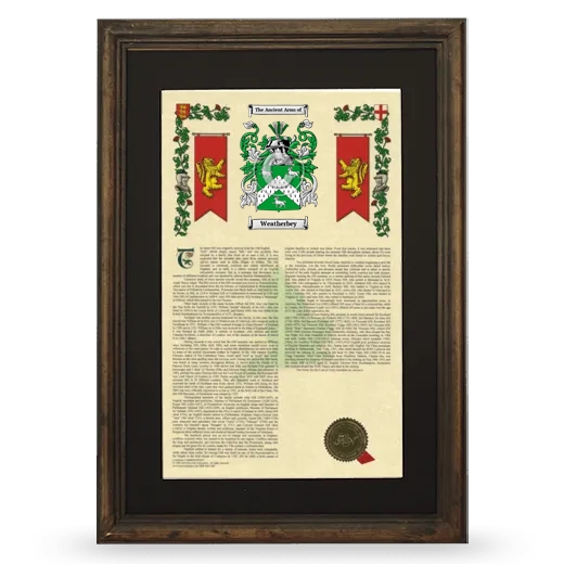 Weatherbey Deluxe Armorial Framed - Brown