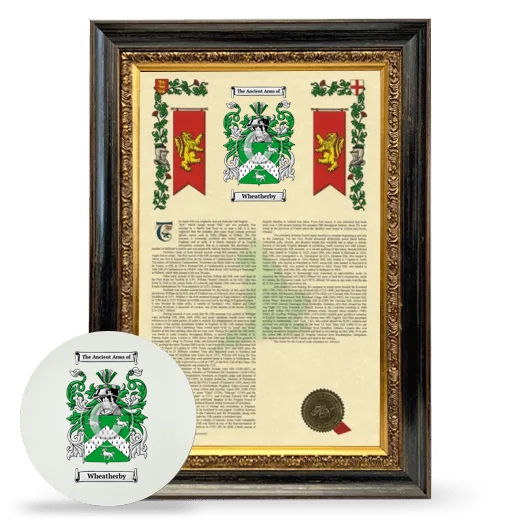 Wheatherby Framed Armorial History and Mouse Pad - Heirloom