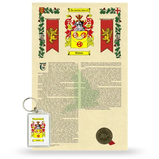 Wetter Armorial History and Keychain Package