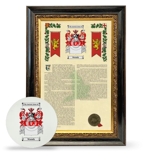 Warmly Framed Armorial History and Mouse Pad - Heirloom