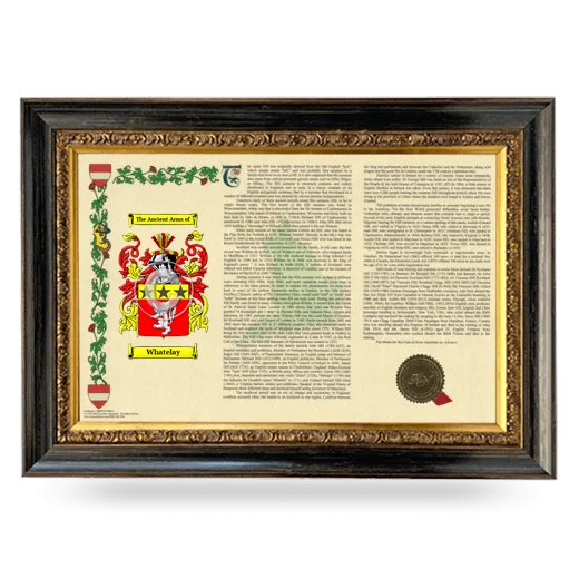 Whatelay Armorial Landscape Framed - Heirloom