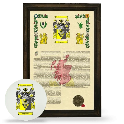 Weytman Framed Armorial History and Mouse Pad - Brown
