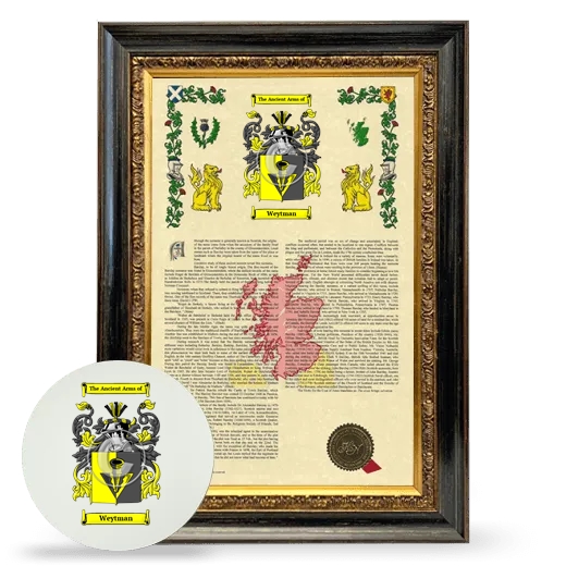 Weytman Framed Armorial History and Mouse Pad - Heirloom