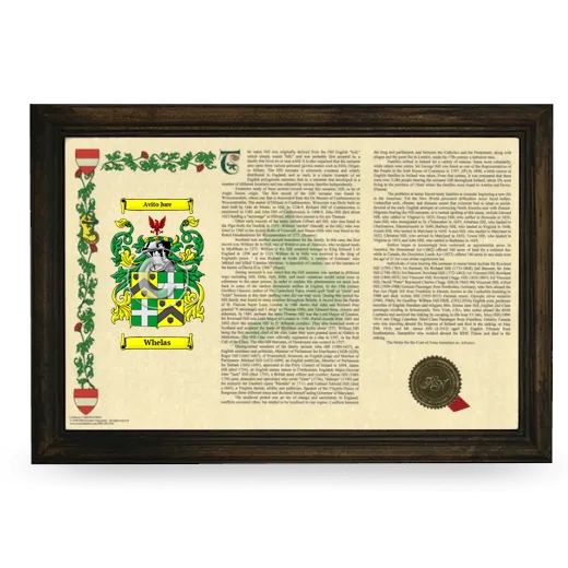 Whelas Armorial Landscape Framed - Brown