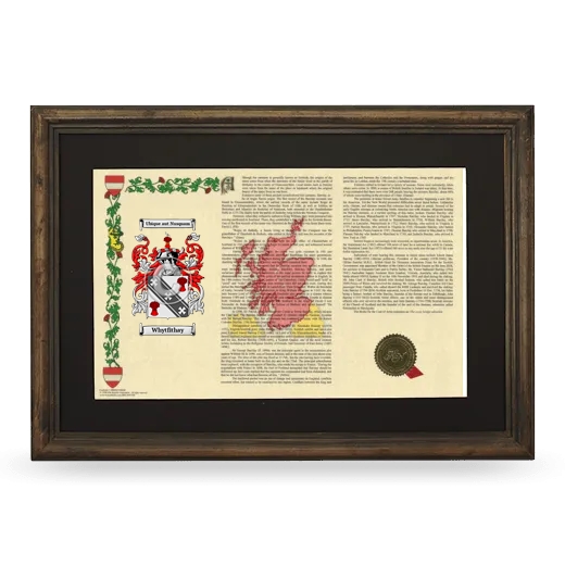 Whytfithay Deluxe Armorial Landscape Framed - Brown