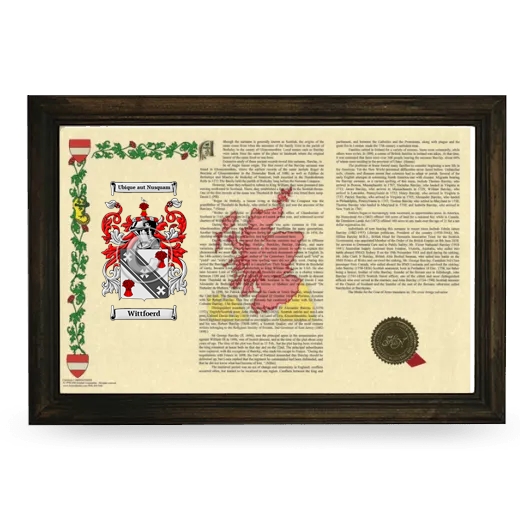 Wittfoerd Armorial Landscape Framed - Brown