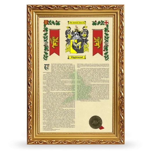 Wigghtmynd Armorial History Framed - Gold
