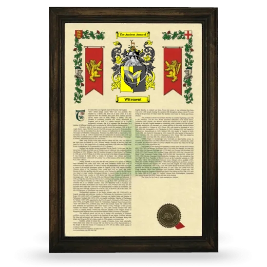Witement Armorial History Framed - Brown