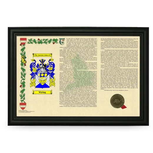 Wyting Armorial Landscape Framed - Black