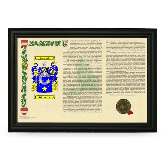 Wittington Armorial Landscape Framed - Black