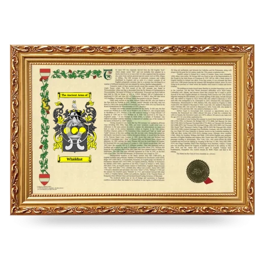 Whiddint Armorial Landscape Framed - Gold