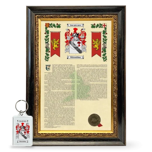 Wittewithay Framed Armorial History and Keychain - Heirloom