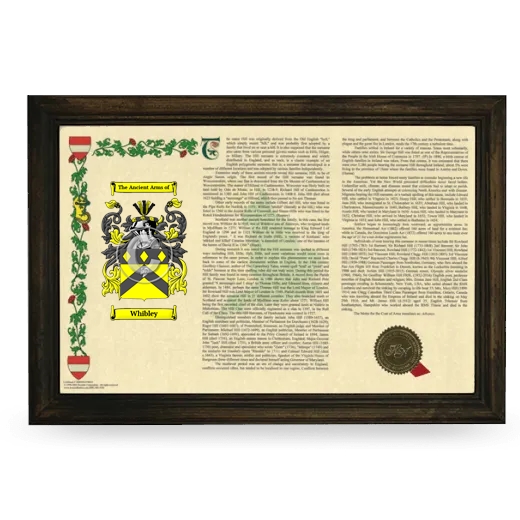 Whibley Armorial Landscape Framed - Brown