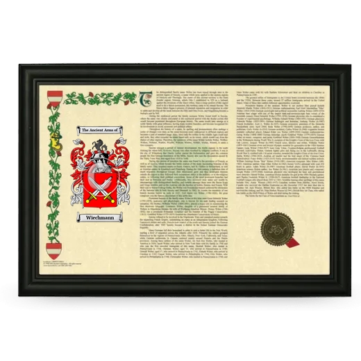 Wiechmann Armorial Landscape Framed - Black