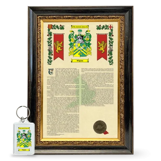 Wigam Framed Armorial History and Keychain - Heirloom