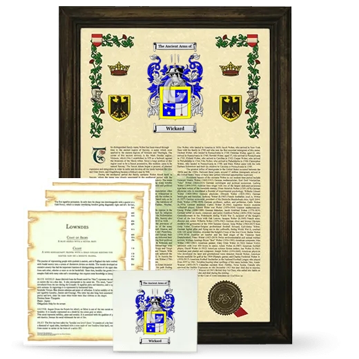 Wickard Framed Armorial, Symbolism and Large Tile - Brown