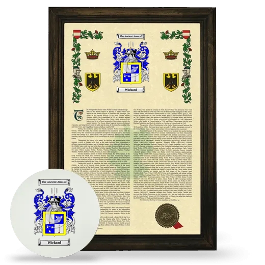 Wickard Framed Armorial History and Mouse Pad - Brown