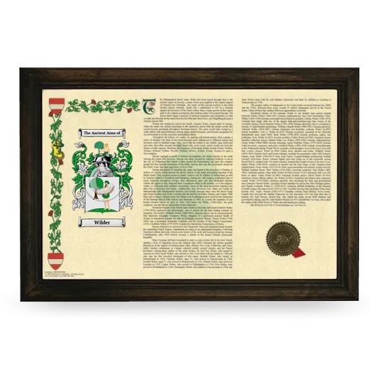 Wilder Armorial Landscape Framed - Brown