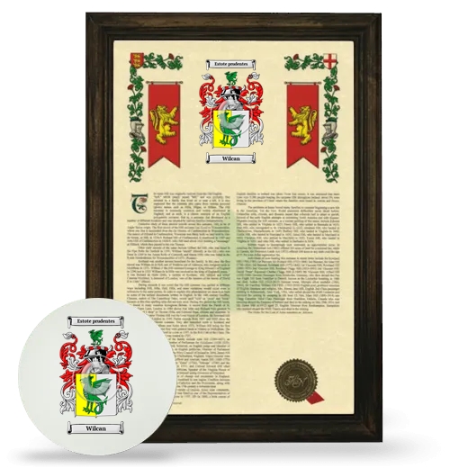 Wilcan Framed Armorial History and Mouse Pad - Brown