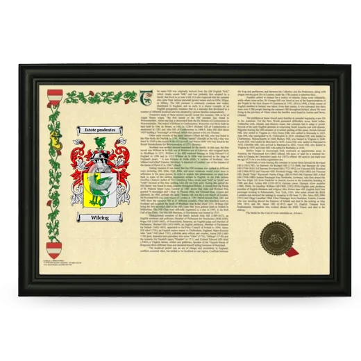 Wilcing Armorial Landscape Framed - Black