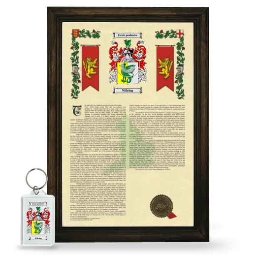 Wilcing Framed Armorial History and Keychain - Brown