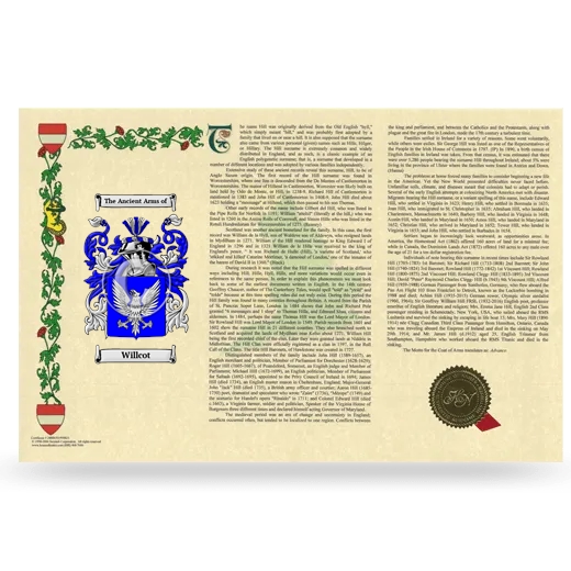 Willcot Armorial History Landscape Style