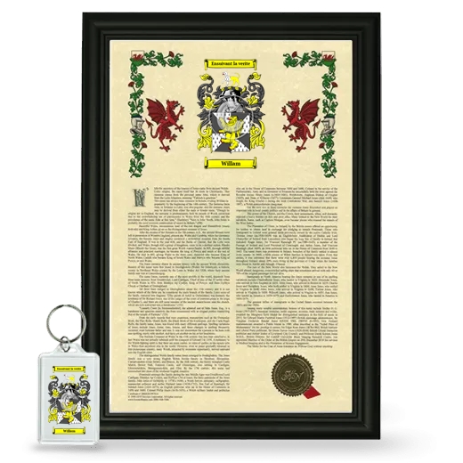 Willam Framed Armorial History and Keychain - Black