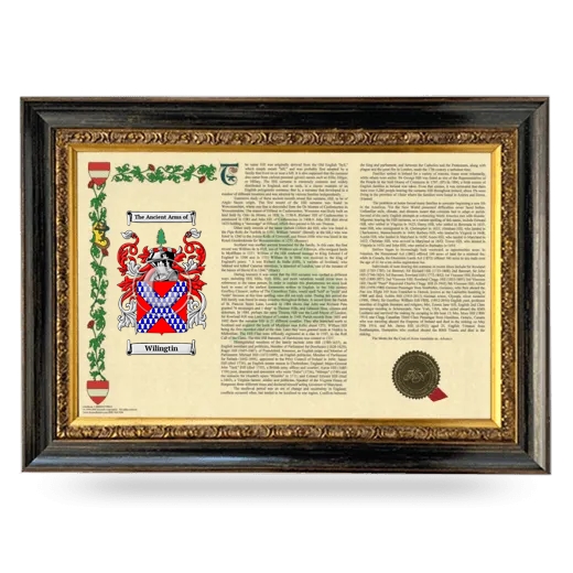 Wilingtin Armorial Landscape Framed - Heirloom