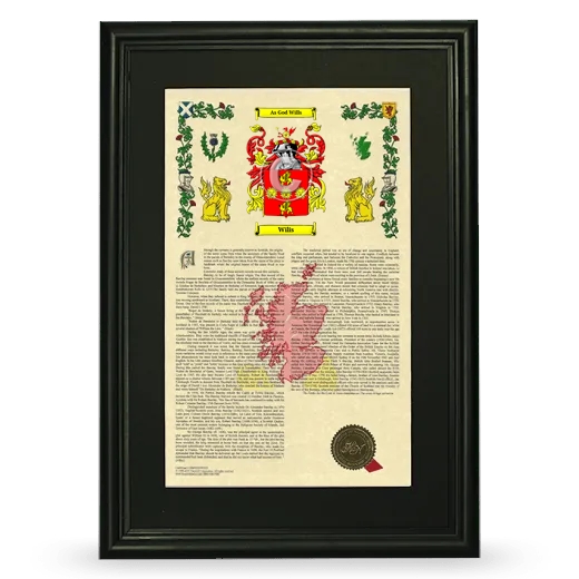 Wilis Deluxe Armorial Framed - Black