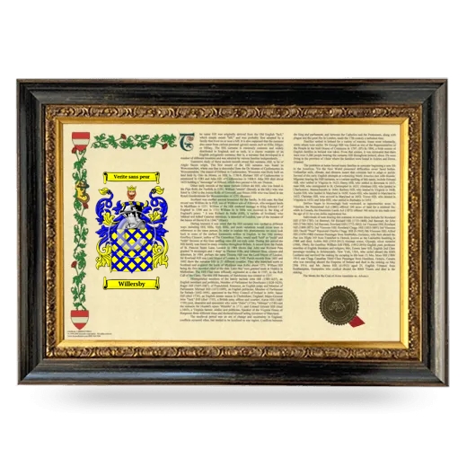 Willersby Armorial Landscape Framed - Heirloom