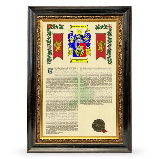 Wynche Armorial History Framed - Heirloom